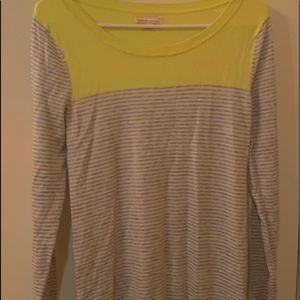 Yellow and Gray Stripe Long Sleeve